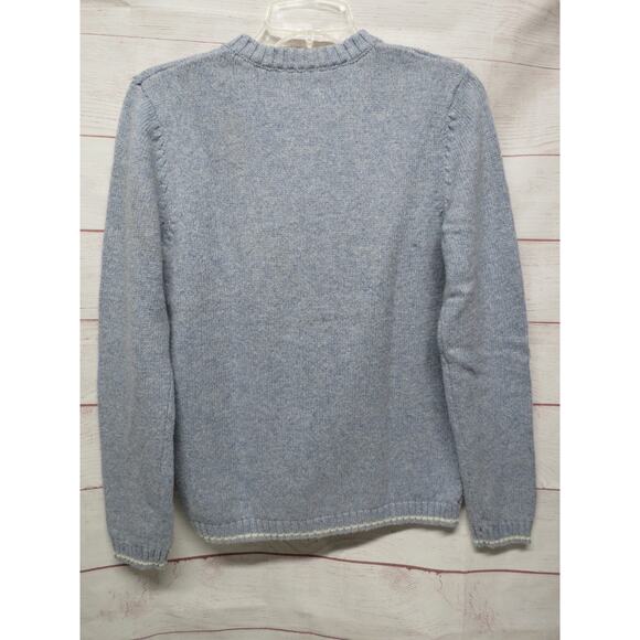 Croft & Barrow Size Small Blue Argyle Snowflake Zip Cardigan Sweater w/ Tags - Picture 7 of 7